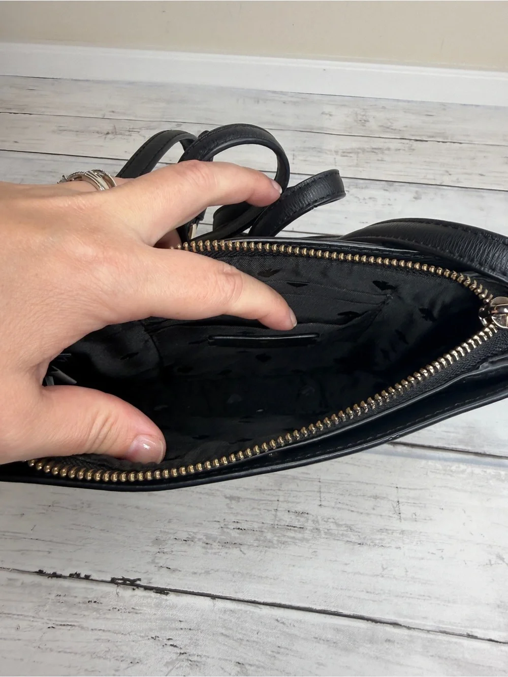 kate spade Leopard Print Crossbody in Tan and Black with Adjustable Strap
